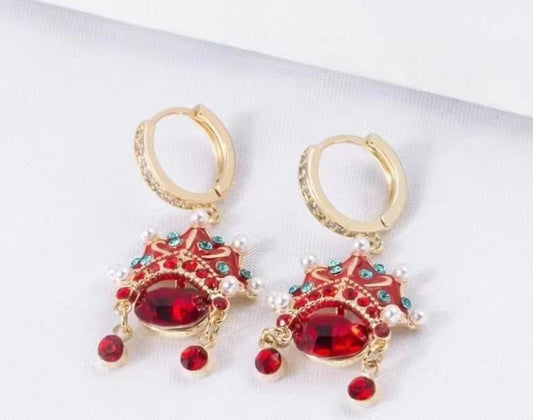 Aretes de Reina Rojos